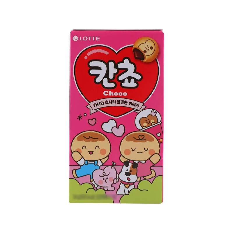 LOTTE 韓國進口 韓國進口巧克力夾心小餅幹 54g x1